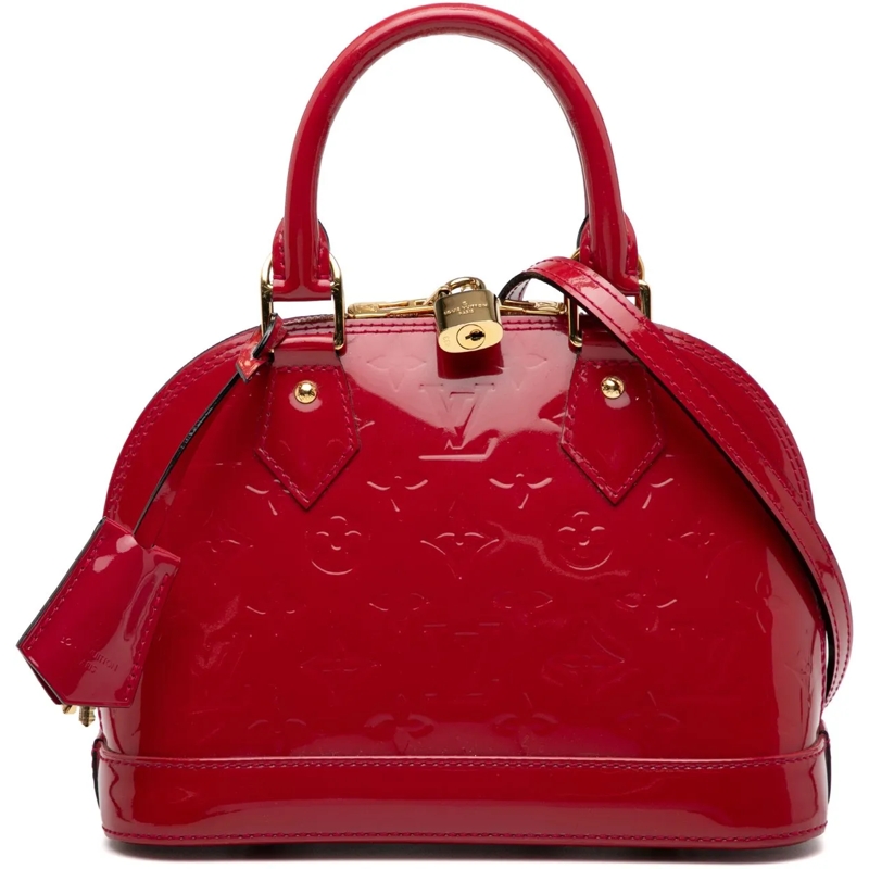 Louis Vuitton Sac à bandoulière Monogram Vernis Alma BB rot