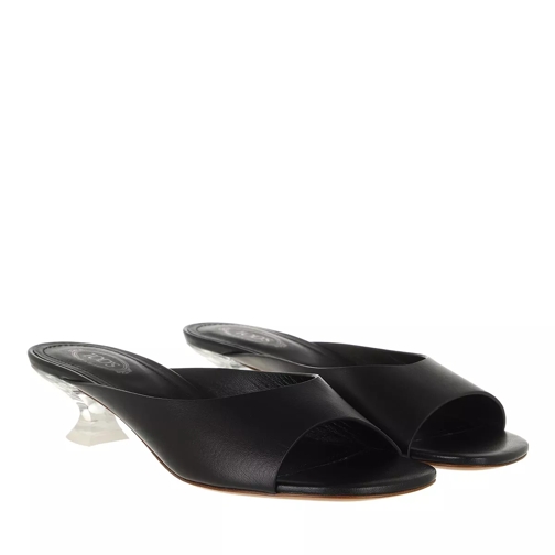 Tod's Sandals Leather Black Slip-ins