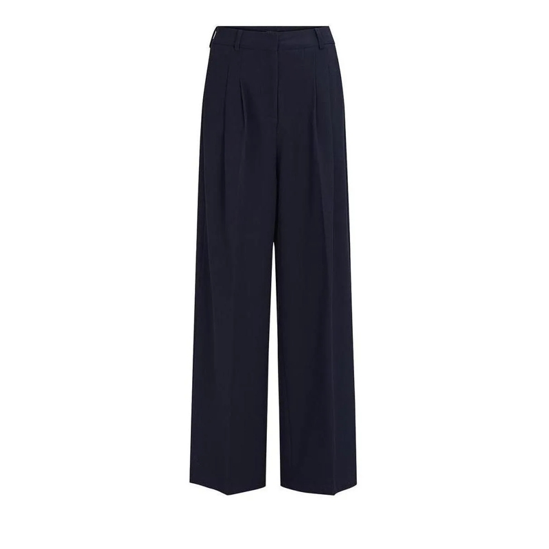 True Religion Hose - Gerades Bein- Buntfalte- Bügelfalte- Unifarbe blau