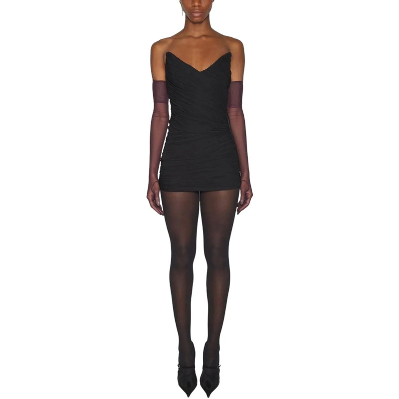 Mugler Robe midi Dresses Black schwarz