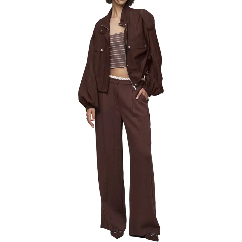 DANTE6 Hose Dante 6 Kenila Wide Leg Pants Pantalons Donkerbrui braun(Image 2)
