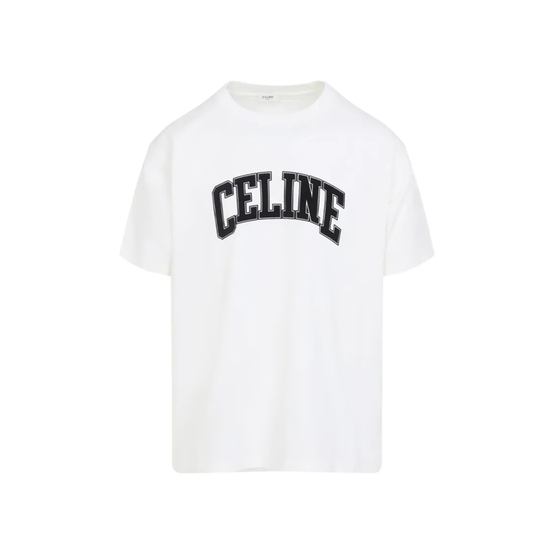 Celine T-shirt Relaxed Fit Cotton T-Shirt White