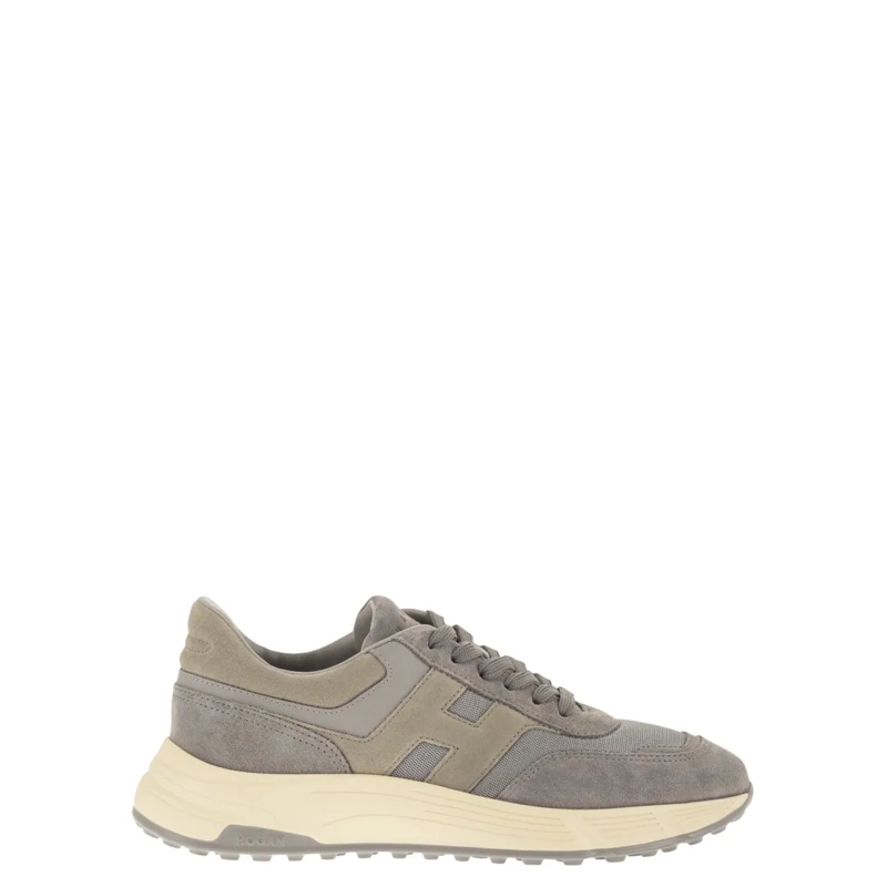 Hogan Lage-top sneaker Fluid-Shaped Suede And Fabric Sneakers Neutrals