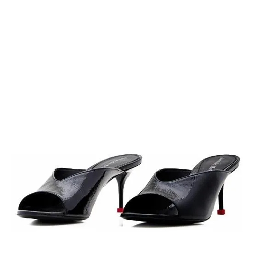 Alexander McQueen Leather Mule Sandals Black Mule