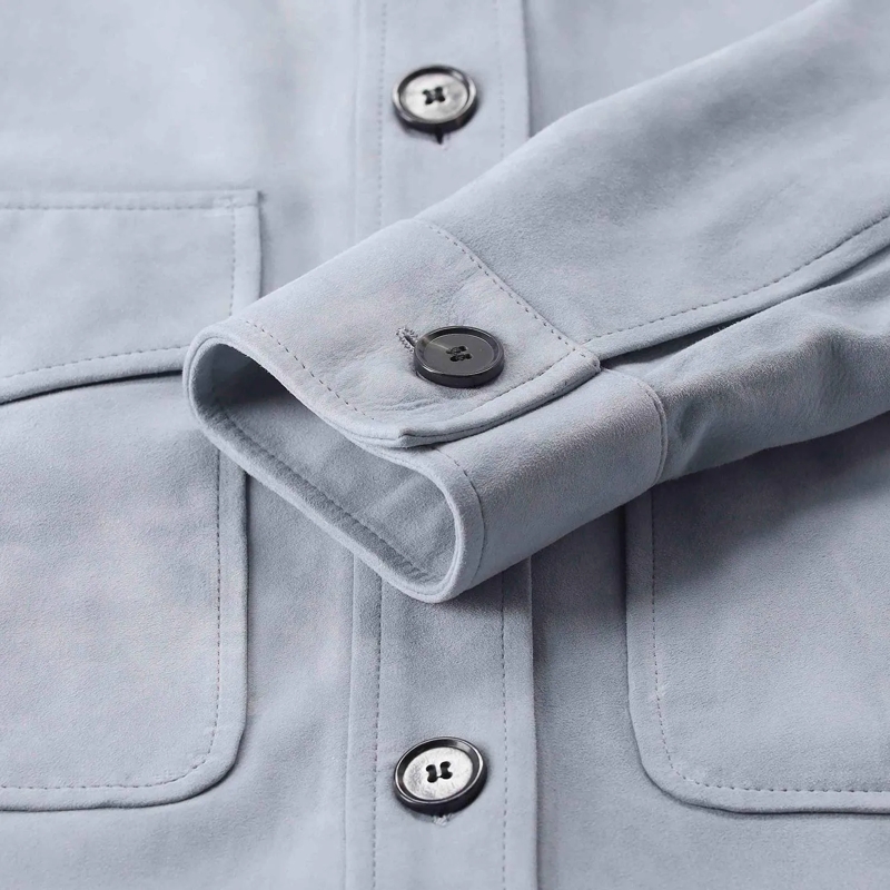 Arma Übergangsjacke Jacke Kaylee aus Veloursleder blau(Image 4)