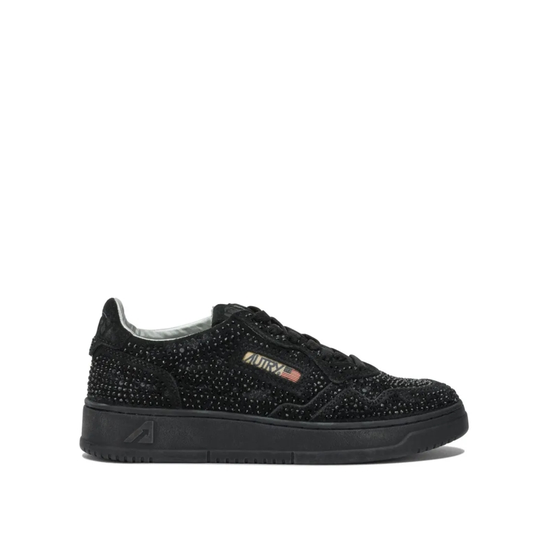 Autry International Lage-top sneaker "Medalist Low Crystal" Sneakers Black