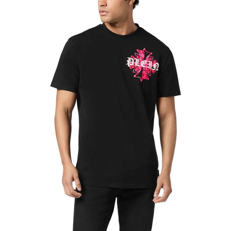 Philipp Plein T-Shirt T-Shirt Rundhalsausschnitt Ss Crest schwarz