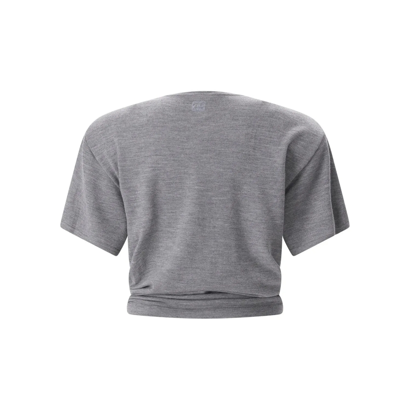 Magda Butrym T-shirt T-Shirt mit Knoten-Detail grau(Image 3)