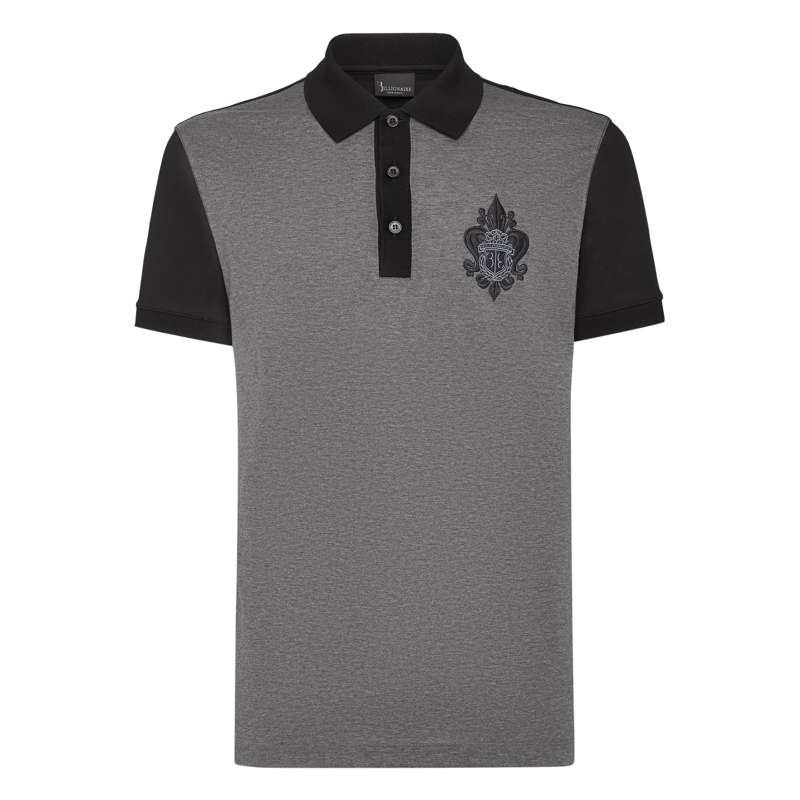 BILLIONAIRE Top Poloshirt grau