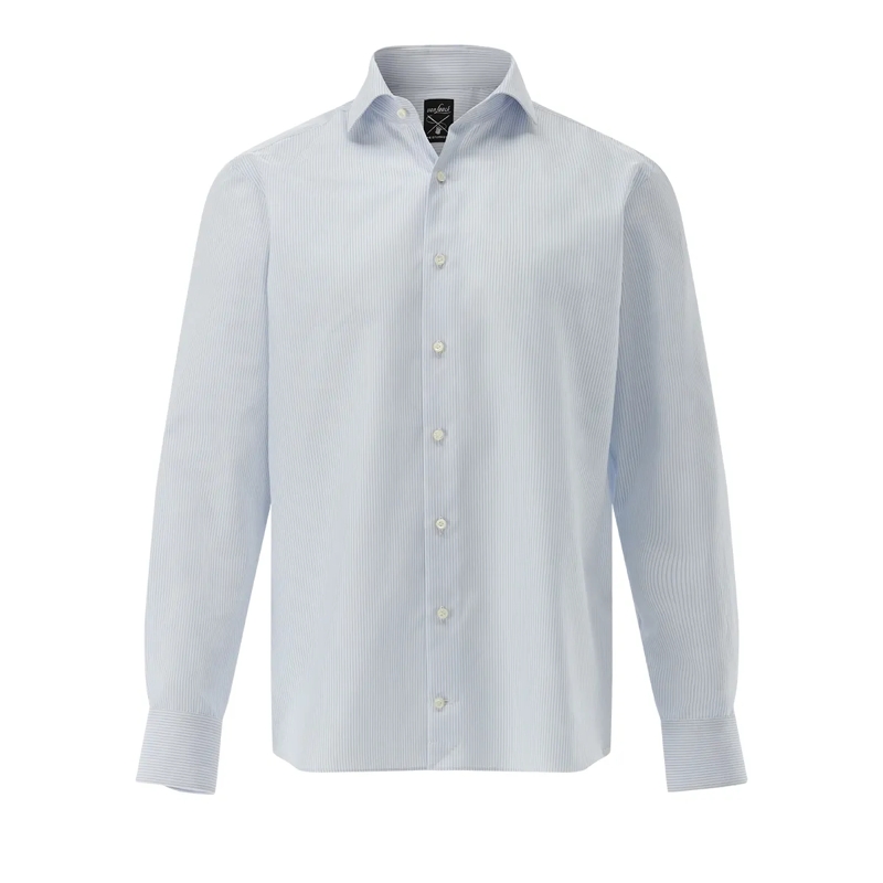 VAN LAACK Hemd Hemd Tailor Fit Streifen blau