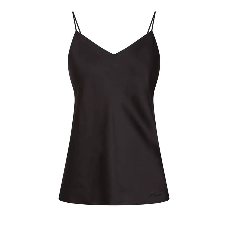 Karl Lagerfeld Bluse CAMISOLE AUS SATIN schwarz
