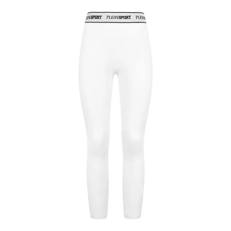 Plein Sport Leggings Fleece Jogging Leggings weiss