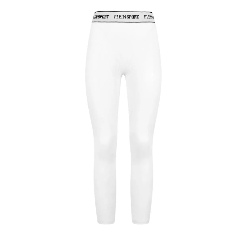 Plein Sport Jogginghose Fleece Jogging Leggings weiss