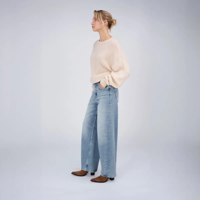 True Religion  - Gerader Schnitt- Rippbündchen an den Ärmeln- Ü beige(Image 3)