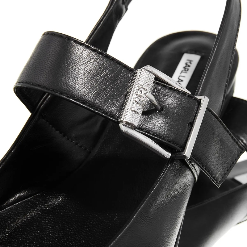 Karl Lagerfeld Pumps Konnie Double Strap Pump Black Lthr w/Silver(Image 4)
