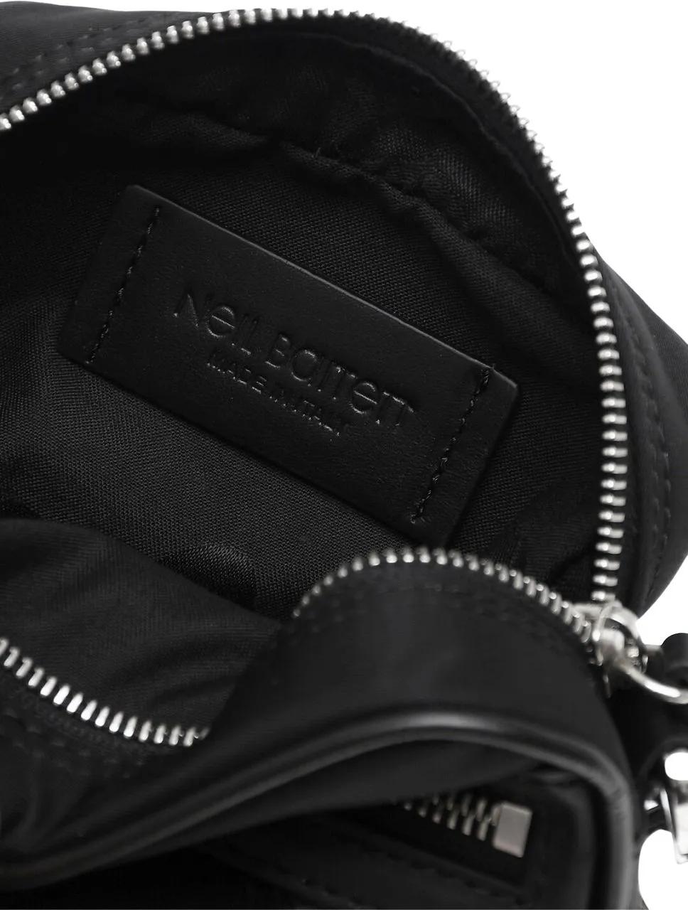 Thumbnail - Neil Barrett Hobo Bags - Bearbrick Logo Nylon Twill Crossboby Bag - Gr. ONE SIZE - in Schwarz - für Damen
