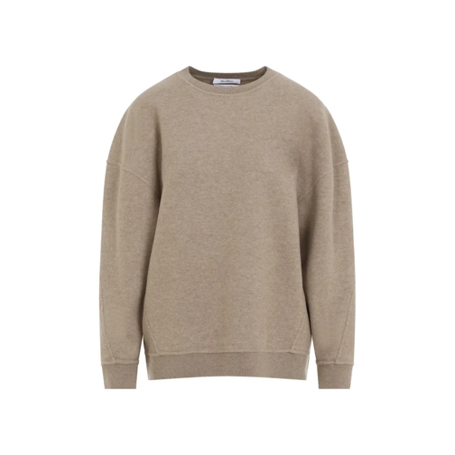 Max Mara Chemises Elvira Wool Jersey Sweatshirt Brown