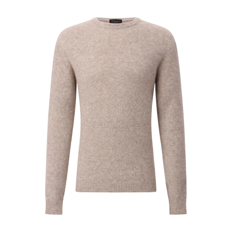 Roberto Collina Pull Strickpullover aus Kaschmir Hellbraun