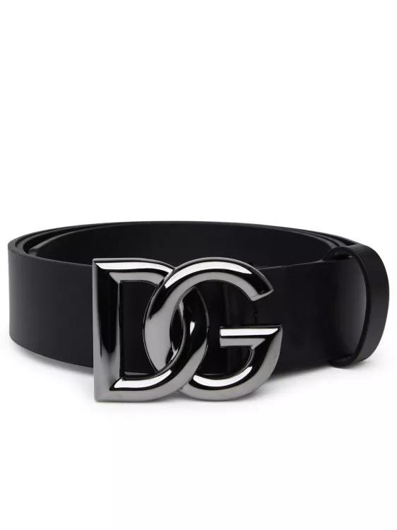 Dolce&Gabbana Gürtel - Black Leather Belt - Gr. 100 - in Schwarz - für Damen