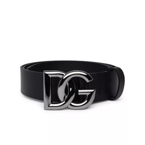 Dolce&Gabbana Ceinture en cuir Black Leather Belt Black