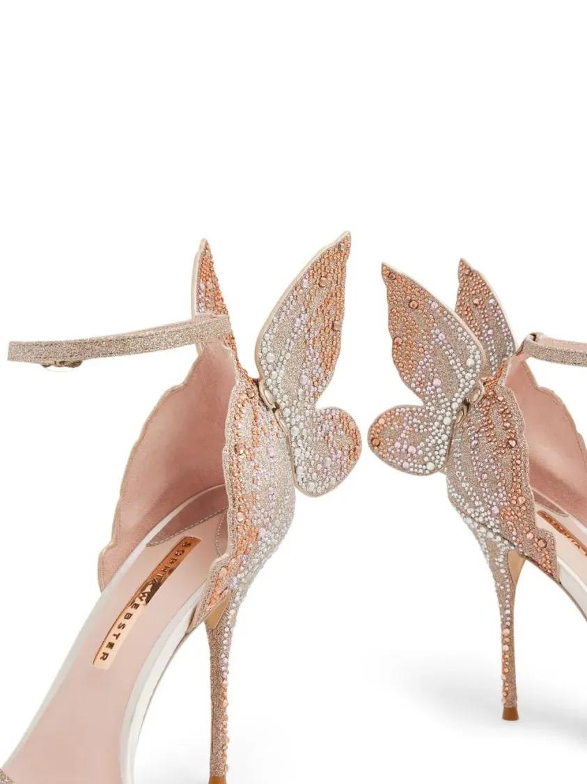Thumbnail - Sophia Webster Sandalen - Chiara Embellished Sandal 100 - Gr. 36 (EU) - in Rosa - für Damen