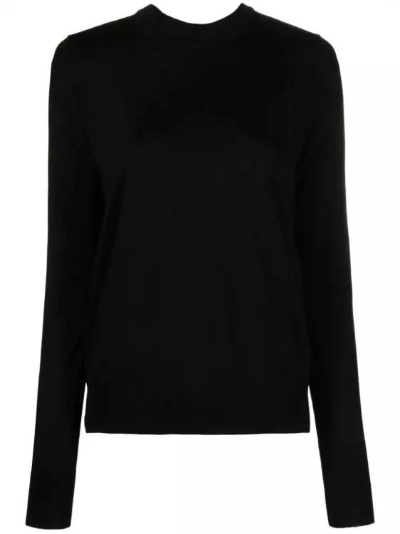 Zadig & Voltaire - Emma Asymmetric Rear-Slit Wool Jumper - Größe L - schwarz