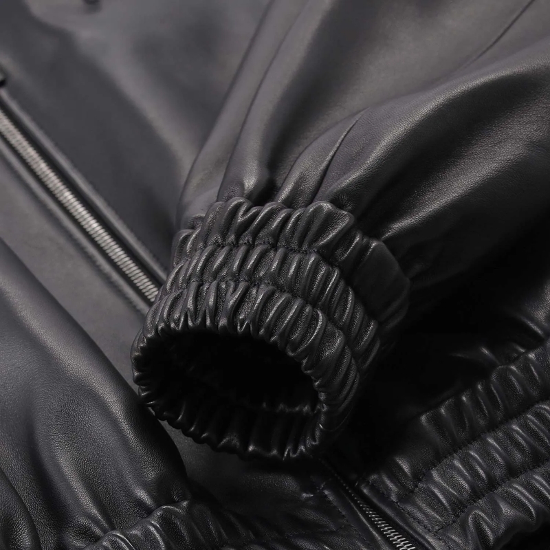 Jil Sander Blouson Jacke aus Leder schwarz(Image 8)