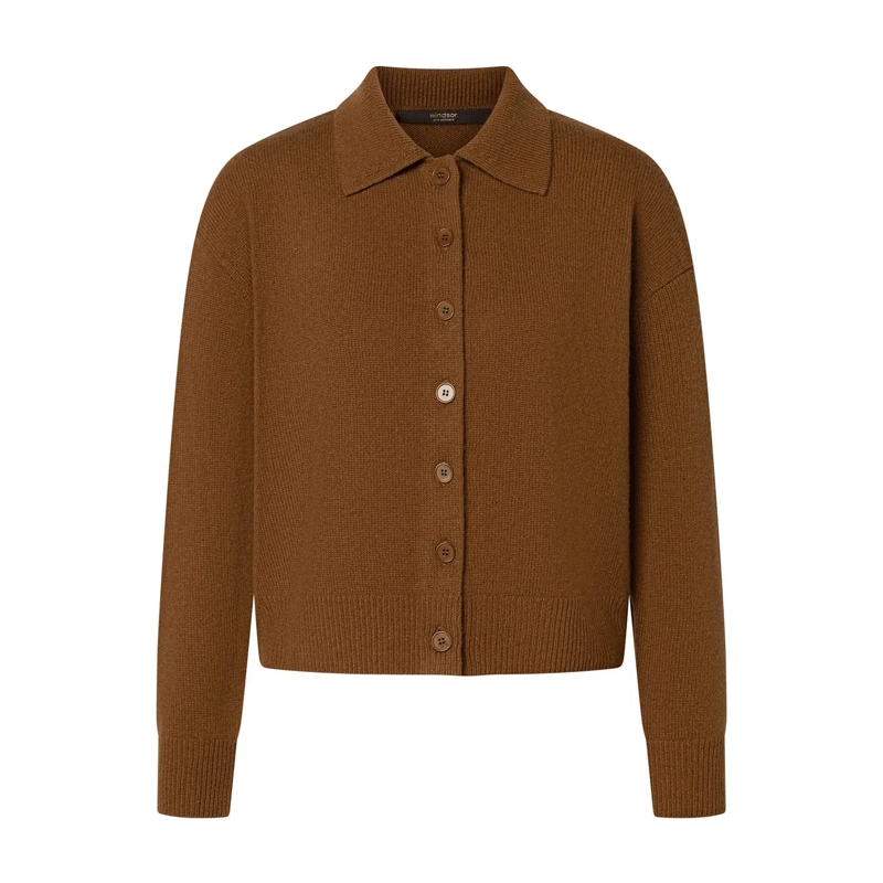 windsor. Vest Strickjacke aus Kaschmir braun