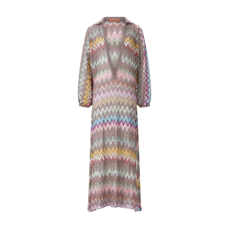 Missoni  Maxikleid im Zickzack-Design mehrfarbig