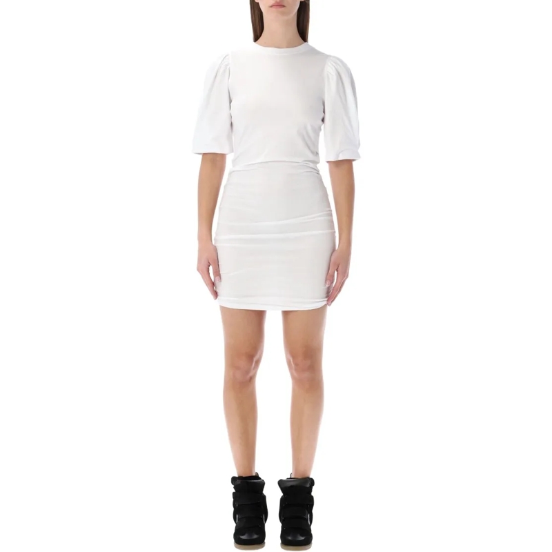 Etoile Isabel Marant Mini-jurk Mylda Organic Cotton Dress White