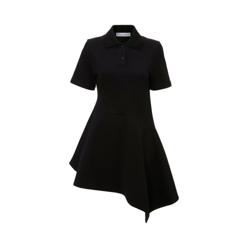 J.W.Anderson Asymmetrisches Polo Kleid black black 