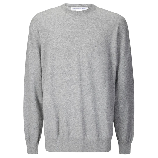 Comme des Garcons Pullover Long-Sleeved Ribbed Sweater Grey