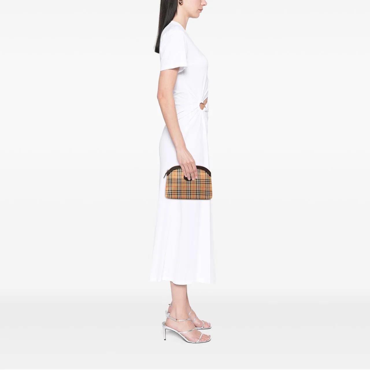 Thumbnail - Burberry Kosmetiktaschen - House Check Coated Canvas Pouch - Gr. unisize - in Braun - für Damen