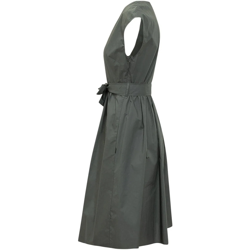 Woolrich Midikleid Abito Corto in Popeline con Cintura grün(Image 3)