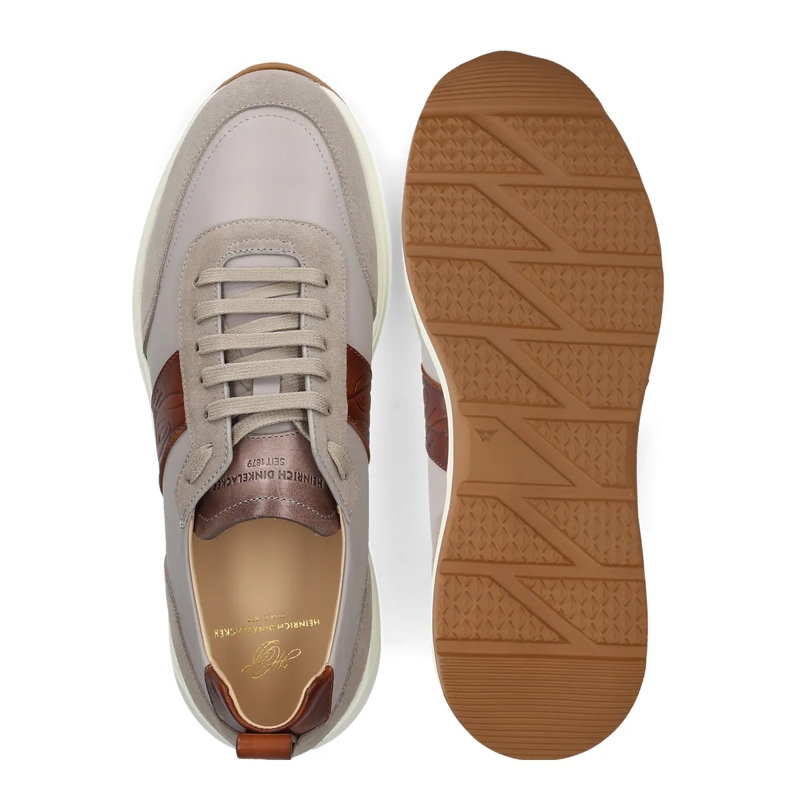 Heinrich Dinkelacker Lage-top sneaker Der Toronto Sneaker CL in Weiß mit Bordeaux-Akzent grau(Image 4)