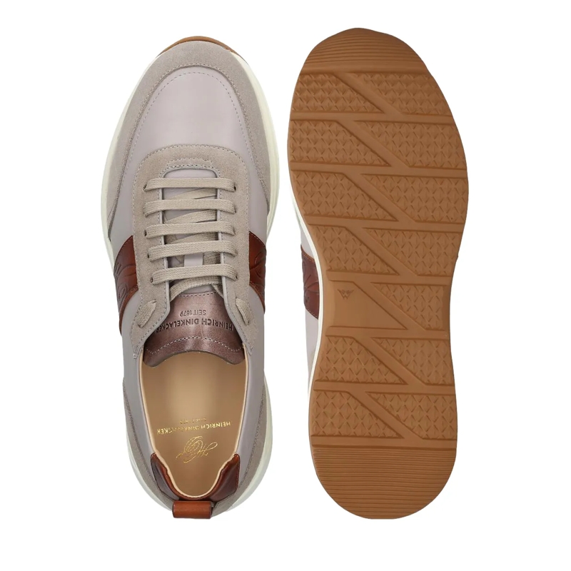 Heinrich Dinkelacker Sneaker basse Der Toronto Sneaker CL in Weiß mit Bordeaux-Akzent grau(Image 4)