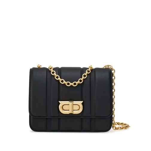 Salvatore Ferragamo New Gancini Bag Black Black Schoudertas