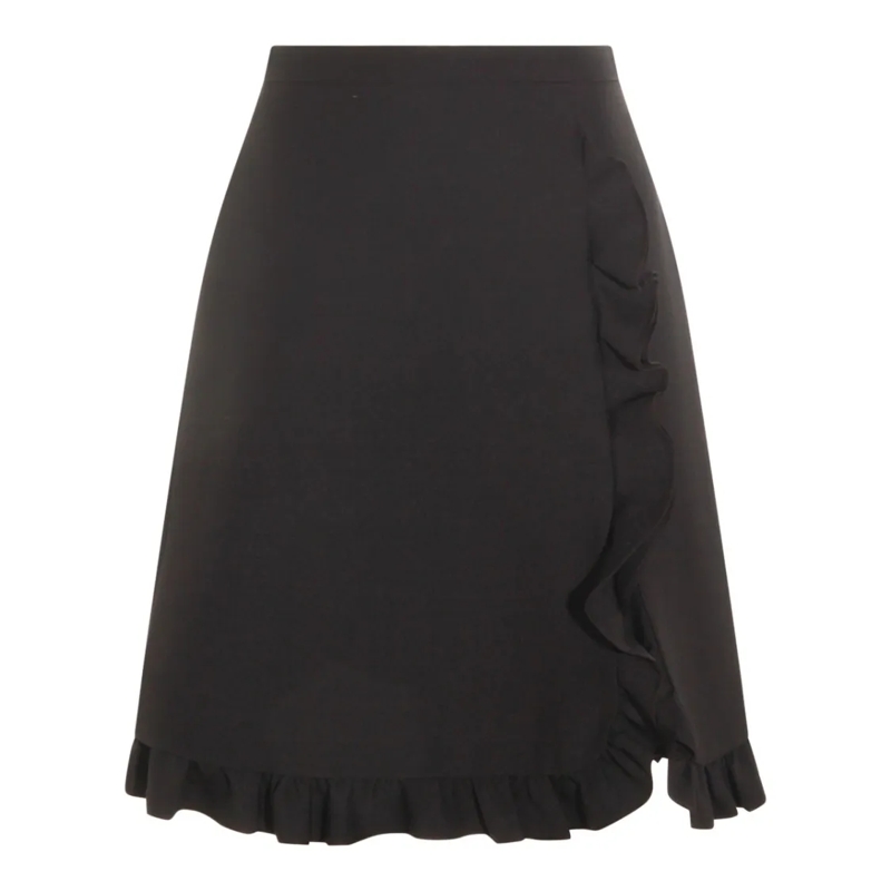 Valentino Garavani Minirok Black Wool Skirt Black