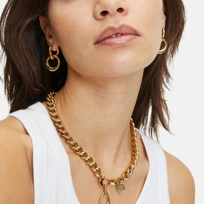 Liebeskind Berlin Mittellange Halskette Edelstahl The Organic gold(Image 2)