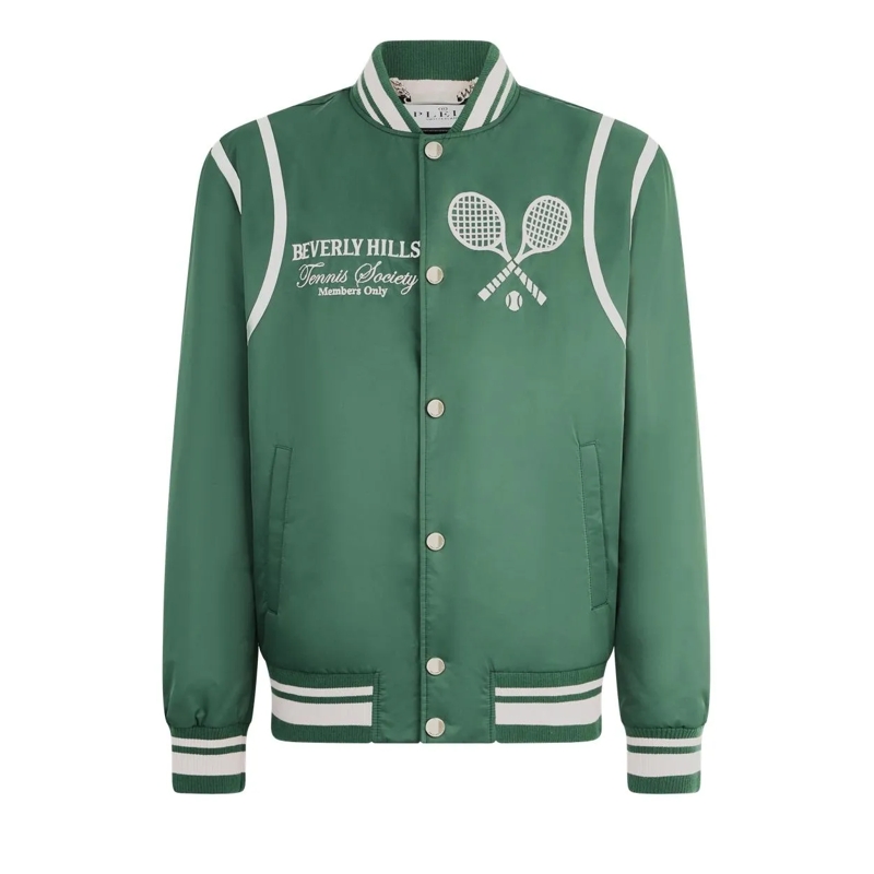 Philipp Plein Blouson College Bomber Tennis Club grün