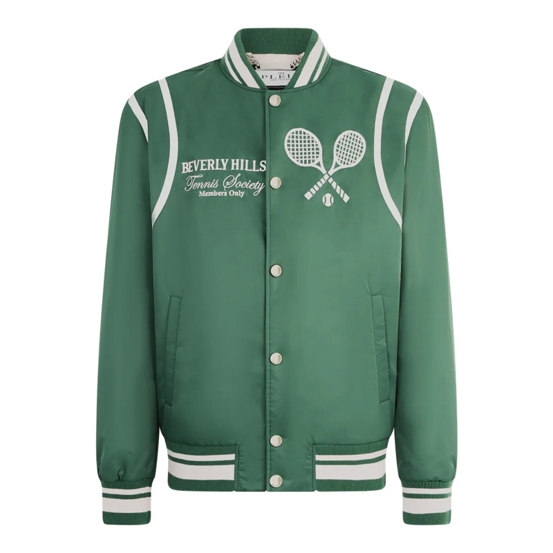 Philipp Plein Daunenjacke College Bomber Tennis Club grün