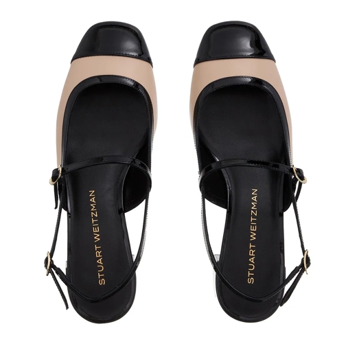 Stuart Weitzman Pump Maeve Mry Jane Slgbk Barely Beige/Black (Image 7)