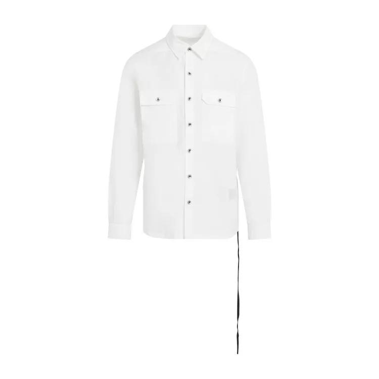 Rick Owens - White Cotton Outershirt - Größe L - beige