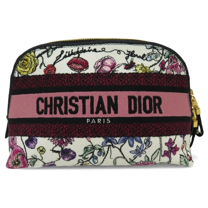 Christian Dior Clutch NEUE CHRISTIAN DIOR REISETASCHE AUS CANVAS MIT BES beige