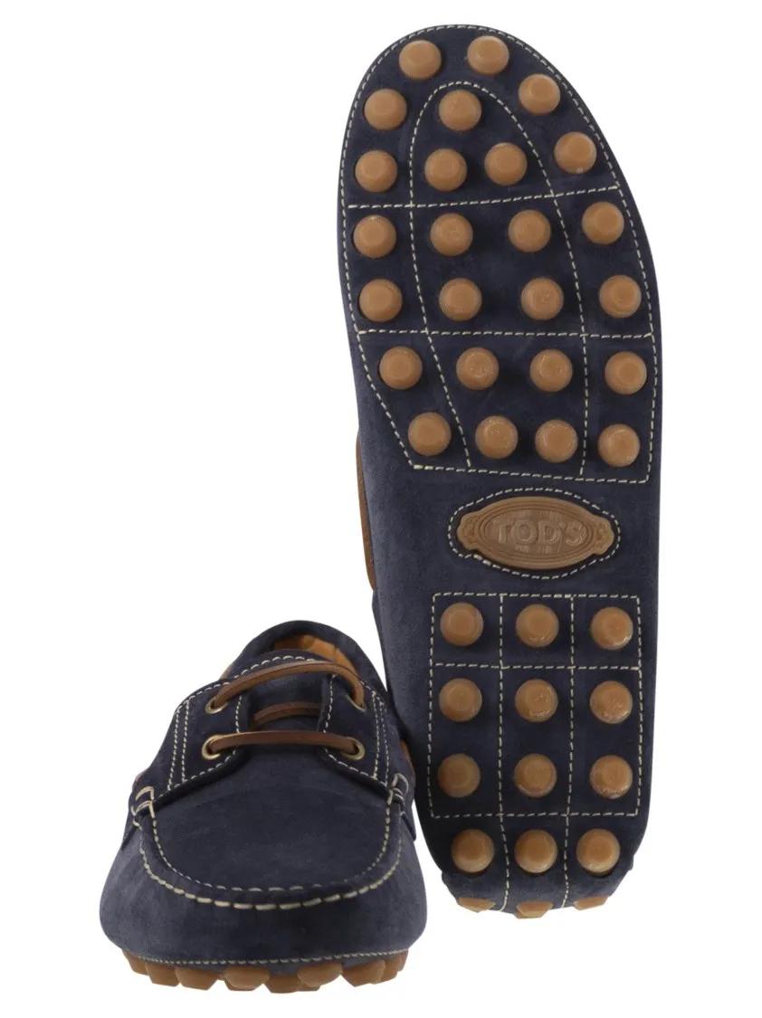 Thumbnail - Tod's Loafer - Rubber Bubble Suede Boat - Gr. 8_5 - in Blau - für Damen