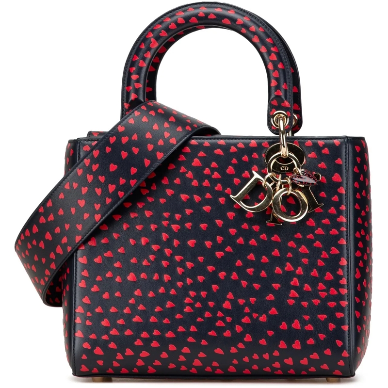 Christian Dior Schultertasche Medium Calfskin I Love Paris Lady Dior blau