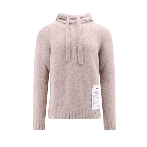 Amaranto Wool Blend Sweater With Logoed Label Neutrals 