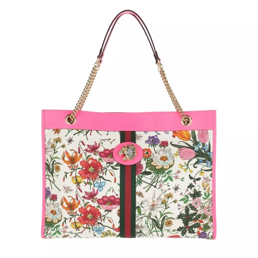 Gucci Rajah Large Tote Fuchsia/Floral Print Shopping Bag