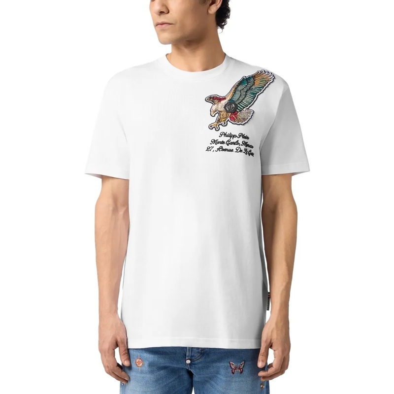 Philipp Plein T-Shirt Round Neck T-Shirt Eagle Montecarlo weiss(Image 3)