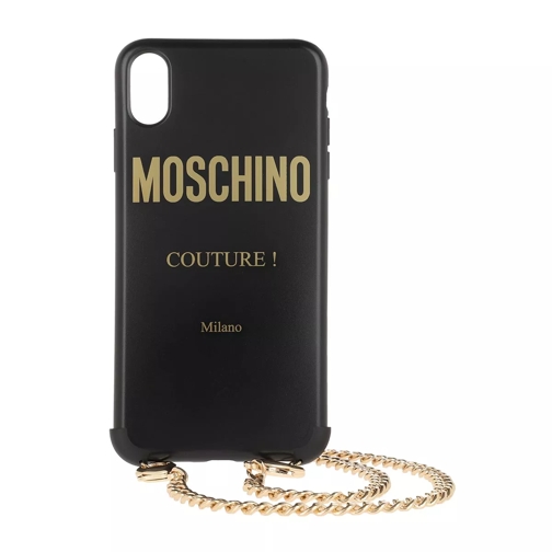 Moschino Iphone Xs Max Case Chain Black Fantasy Print Handyhülle